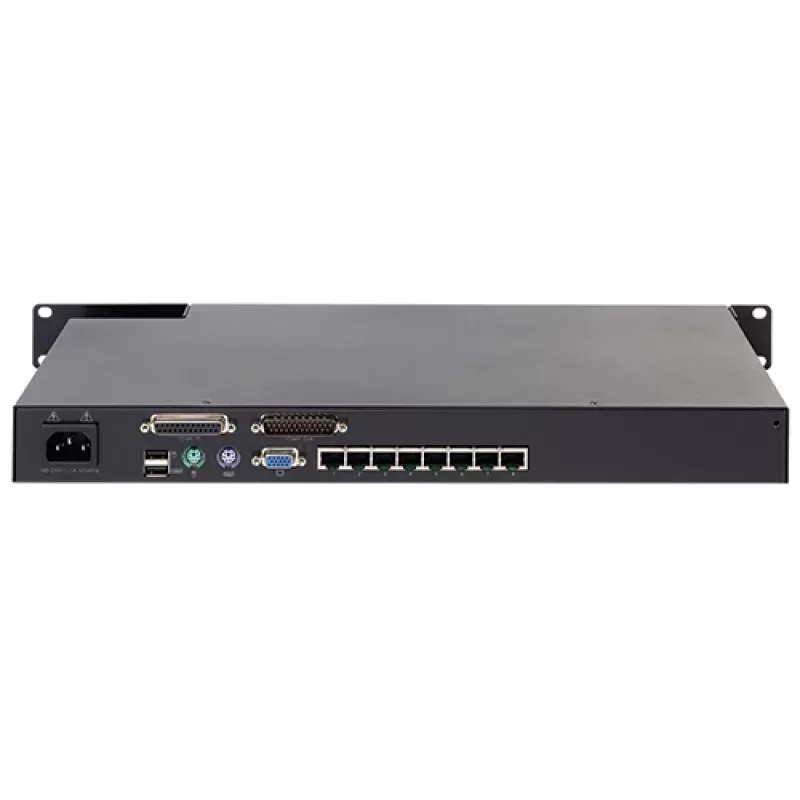 KVM jungiklis APC KVM0108A, 8 prievadų PS/2 VGA, 1U stovo, 1600x1200, juodas
