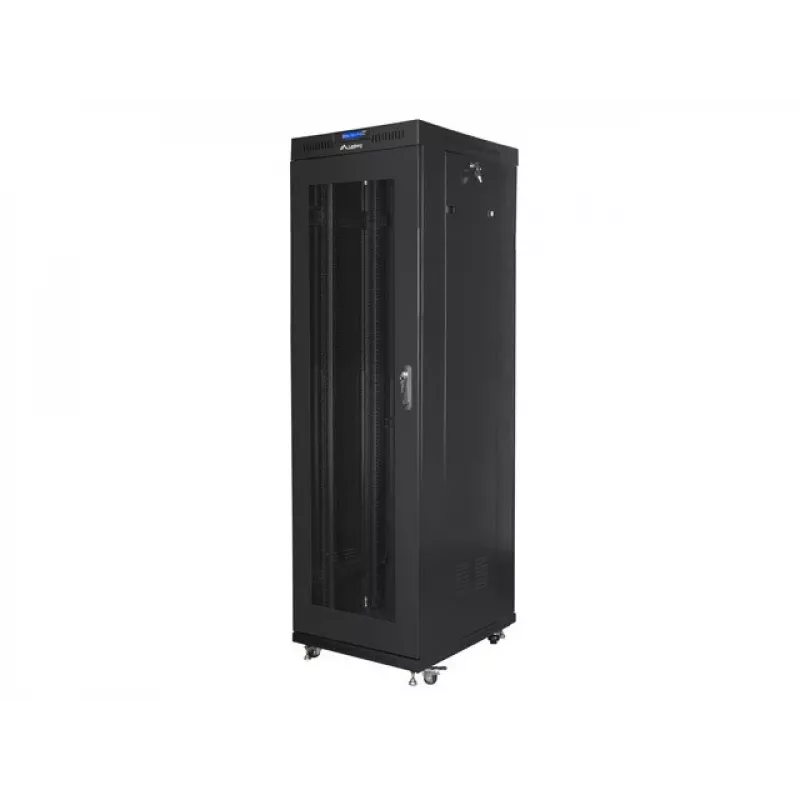 Stovo spinta LANBERG FF01-6842-23BL 42U atskirai stovinti, 2127,5×600×800 mm, IP20, rakto užraktas, ratukai