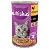 Šlapias kačių ėdalas Whiskas 400 g — vištienos skonio, suaugusioms katėms, skardinė