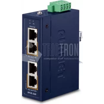 Pramoninis eterneto jungiklis PLANET IPOE-260 2 prievadų Gigabit PoE