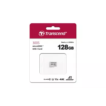 „Transcend“ 128 GB „MicroSDXC SD300S“ atminties kortelė su adapteriu
