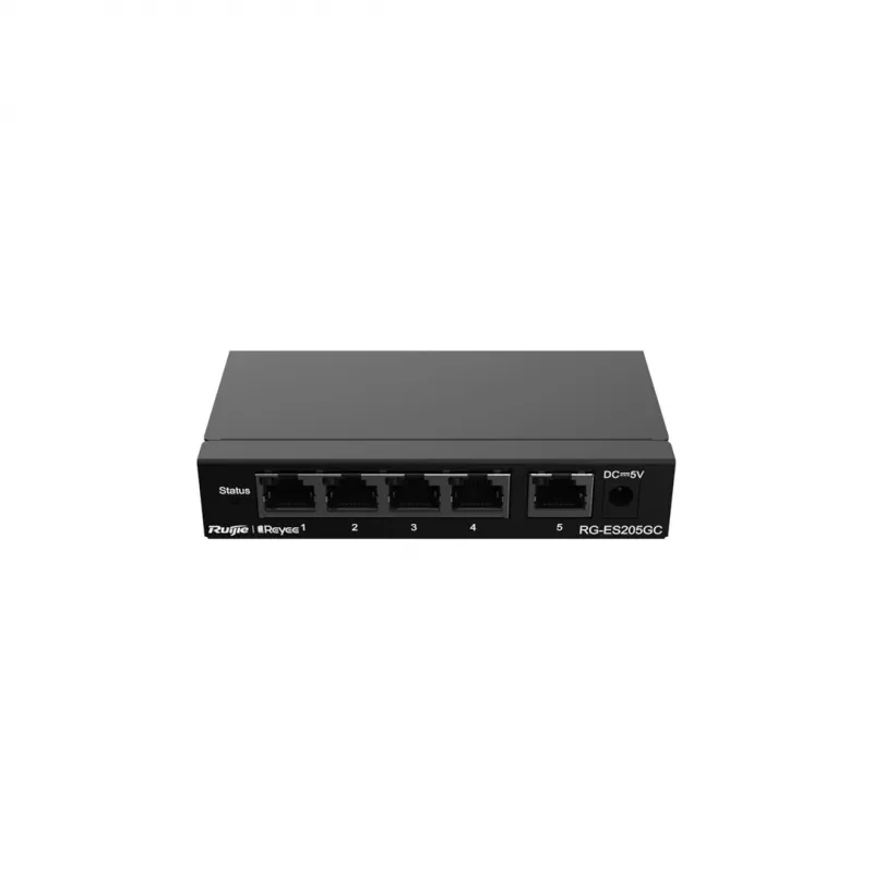 Ruijie Networks RG-ES205GC tinklo komutatorius valdomas L2 Gigabit Ethernet (10/100/1000) juodas