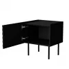 Naktinis staliukas Cama meble LUCCA, 2 vnt., 47x40x52 cm, juoda, MDF/drožlių plokštė
