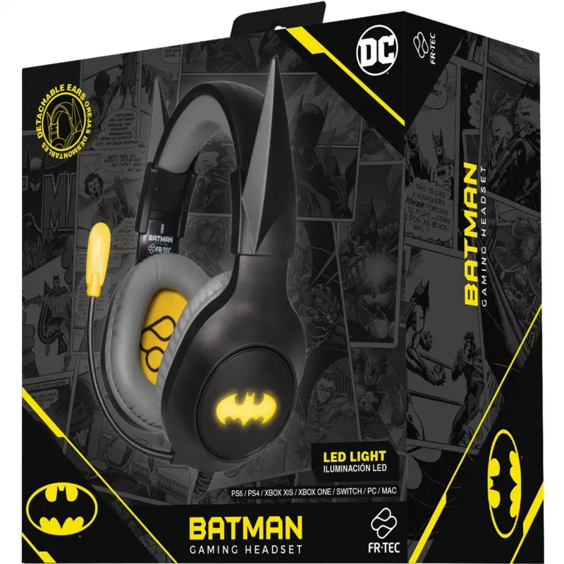 Ausinės FR-TEC Gaming Headset Batman su Nuimamomis Ausimis