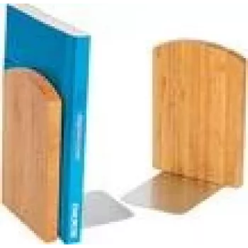 Knygų atrama WEDO 61 1207 — Bambukas, Ruda, 120×117×172 mm (pora)