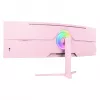 Lenktas monitorius Arozzi Nova 49” (124.5 cm) Dual QHD 5120×1440 LED VA 32:9 4 ms Rožinis