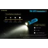 Raktų pakabuko žibintuvėlis Nitecore TIKI GITD BLUE — pilkas, USB įkraunamas, 1 lm, 55 mm, 12 g, IP66, atsparus smūgiams