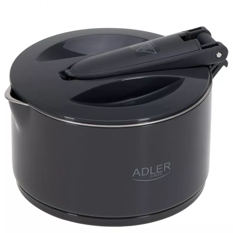 Elektrinis virdulys Adler AD 1377G, 0,6 L talpa, 600 W, pilkas, plastikas/silikonas/nerūdijantis plienas