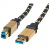 USB 3.0 kabelis ROLINE GOLD Type A M - B M 3.0 m