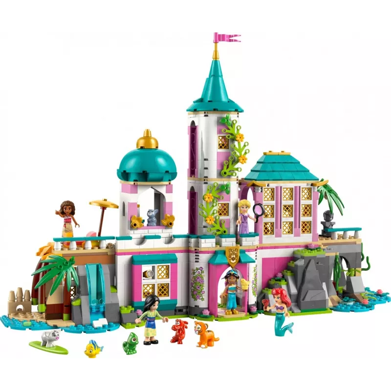 LEGO Disney Princess pilies ir karališkųjų augintinių konstravimo rinkinys 43267 — 787 dalys, 5 minifigūrėlės, amžius 6+, 320×460×100 mm