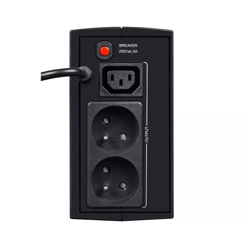 Nepertraukiamo maitinimo šaltinis EVER DUO 350 AVR, linijinis-interaktyvus bokštinis UPS, 0,35 kVA (245 W), 2x C13 lizdai, 12 V 5 Ah VRLA baterija