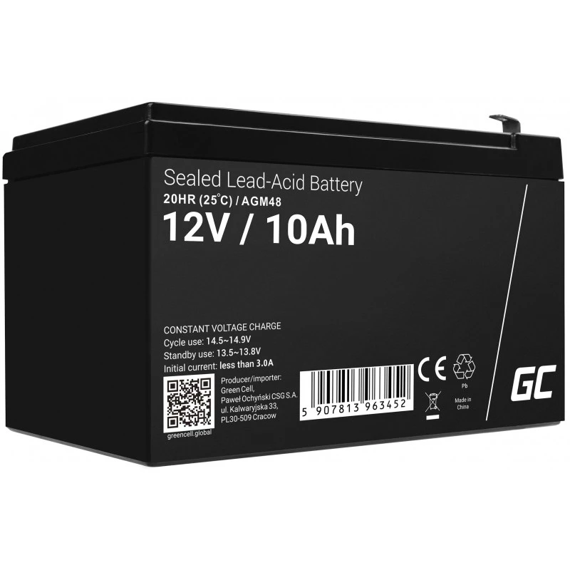 Green Cell AGM48 UPS baterija Sandari švino rūgštinė (VRLA) 12 V 10 Ah