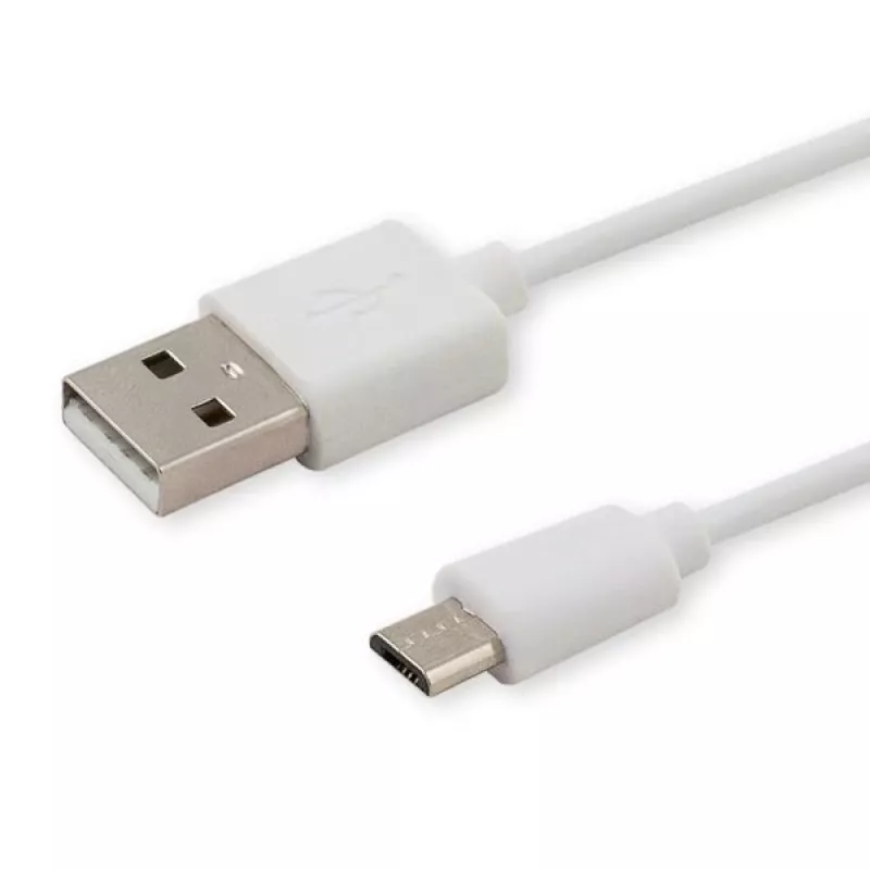USB laidas SAVIO CL-123 USB 2.0, USB A į Micro-USB B, 1 m, baltas