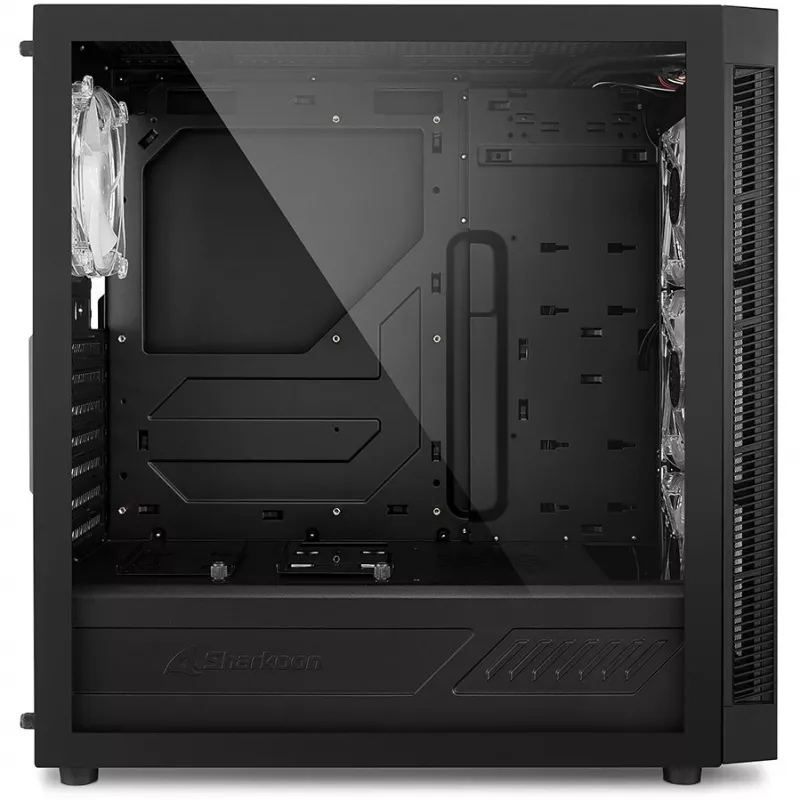 PC korpusas Sharkoon TG6M RGB Tower juoda