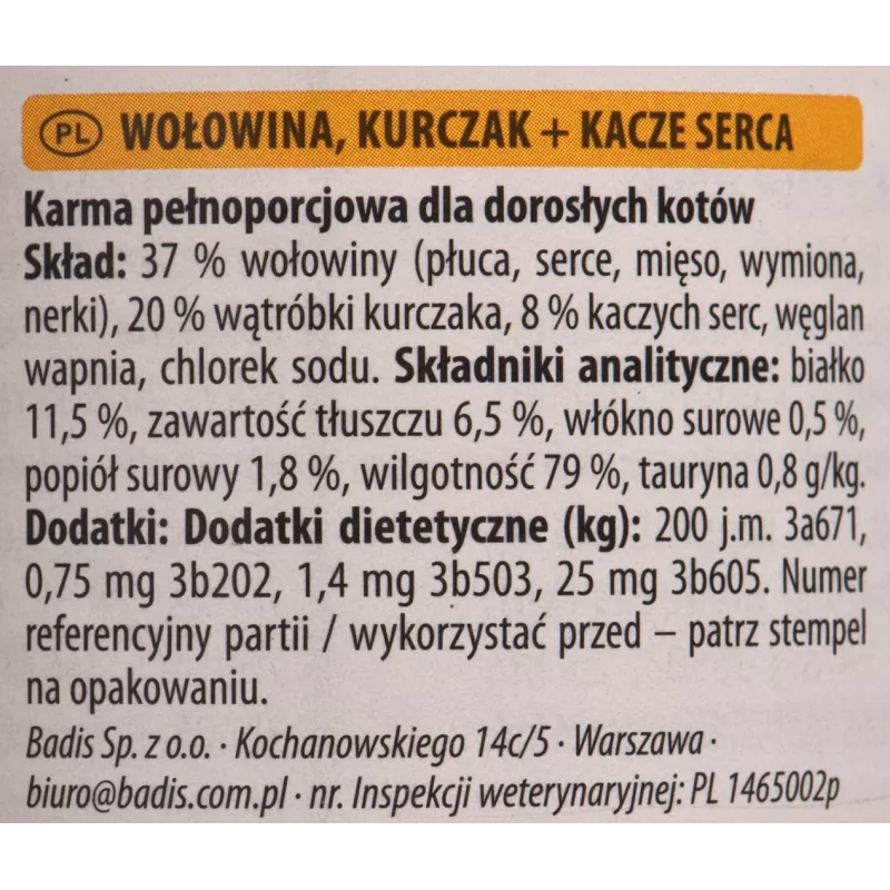 Drėgnas kačių maistas animonda Carny jautiena skardinėje 400 g — suaugusioms, be glitimo, be sojos ir cukraus