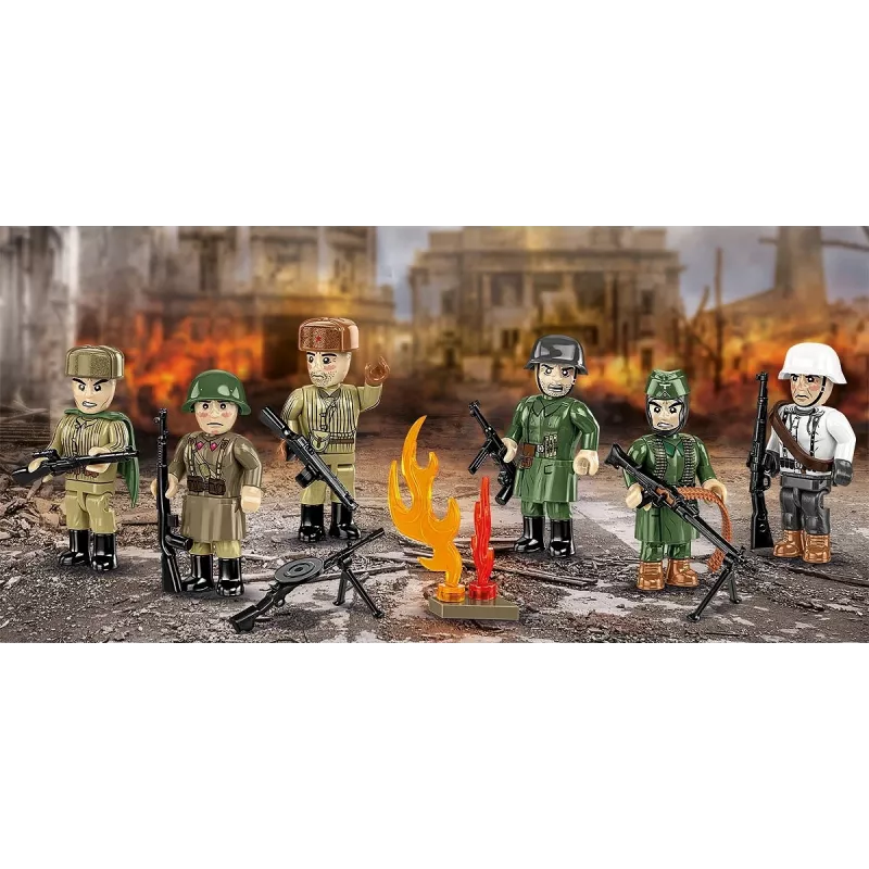 Cobi statybiniai blokeliai Stalingrado mūšio modelio rinkinys — 76 dalys, istorinė diorama