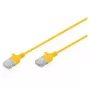 Plonas sujungimo kabelis CAT6 U-UTP, DIGITUS DK-1618-010S-Y, 1 m, geltonas