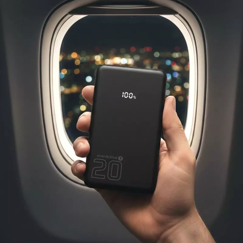 Išorinė baterija everActive EB-22QB 20 000 mAh, 2× USB-C 20 W, Quick Charge 4.0