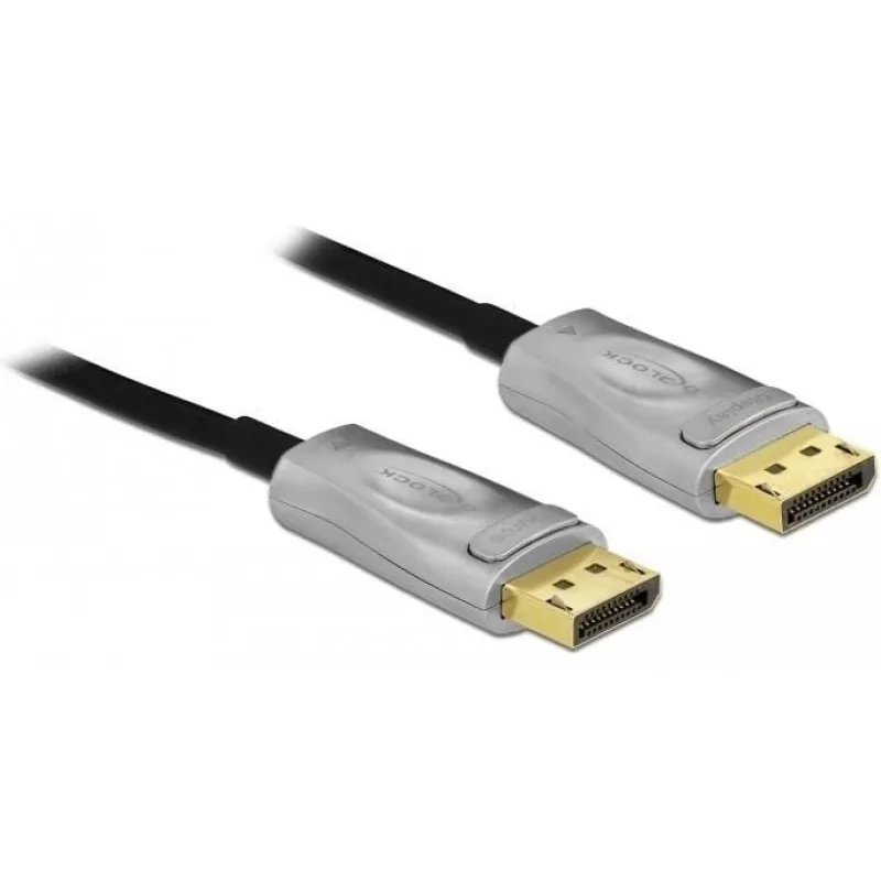 DeLOCK - DisplayPort laidas - DisplayPort (V) į DisplayPort (V) - DisplayPort 1,4 - 15,0 m - palaiko 8K UHD (7680 x 4320) - juodas (85886)