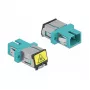 Optical Fiber Coupler DeLOCK 86890 SC Simplex female to SC Simplex female Multi-mode aqua