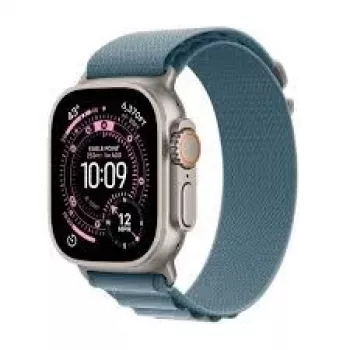Išmanusis laikrodis Apple Watch Ultra 3 49 mm su elegantišku šviesiai mėlynu dirželiu, GPS ir korinio ryšio galimybe (MEWK4QC/A)