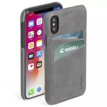 Cover Krusell Sunne iPhone XS Max Vintage Pilka