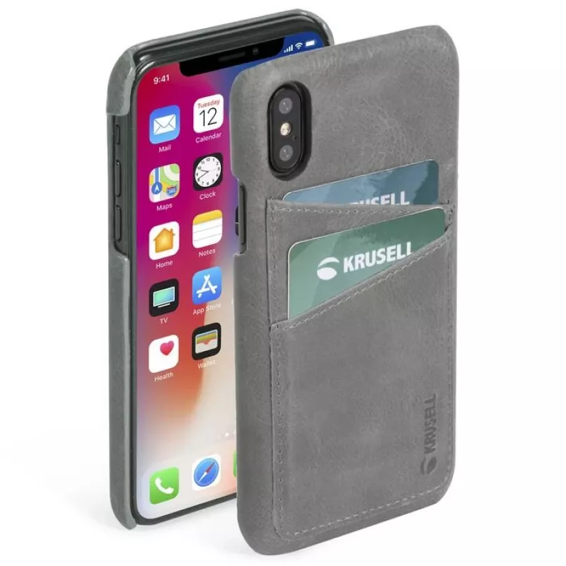 Cover Krusell Sunne iPhone XS Max Vintage Pilka