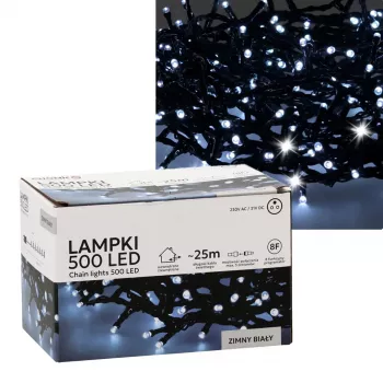 LED juostinis šviestuvų rinkinys Extralink 500L šalta balta — ilgis 3 m + 25 m vidui/lauke