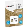 EMTEC Gold+ - „Flash“ atminties kortelė (su SD adapteriu) - 64GB - 10 klasė - microSD - Gold (ECMSDM64GXC10GP)