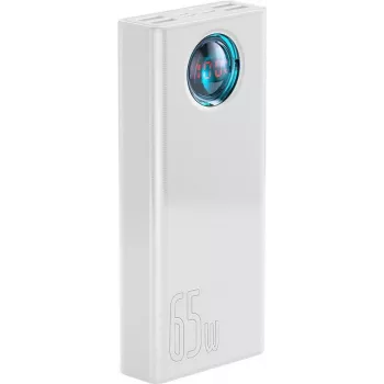 Baseus Amblight išorinė baterija, 30000 mAh, 65 W (balta)