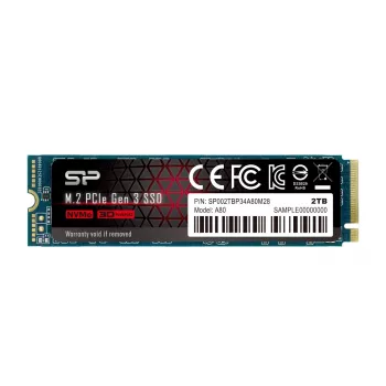 SSD M.2 NVMe 2 TB Silicon Power P34A80 — PCIe 3.0 x4, 3400/3000 MB/s, 22×80×3,5 mm