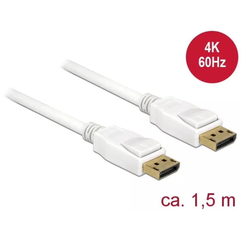 DisplayPort kabelis DeLOCK 85509 1,5 m baltas