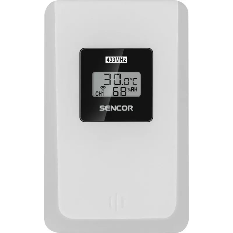 Sencor SWS 3000 W Įkrovimo Dėklo Oru Stotis su Belaidžiu Jutikliu, Balta