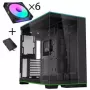 Lian Li O11 Dynamic EVO RGB PC korpuso rinkinys, Midi-Tower, ARGB, Grūdintas stiklas + 6x UNI FAN SL-INF atvirkštinio srauto ventiliatorius - juoda