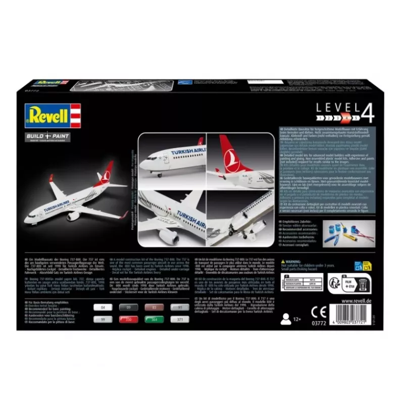 Plastikinio modelio lėktuvas REVELL Boeing 737-800 Turkish Air mastelis 1:144