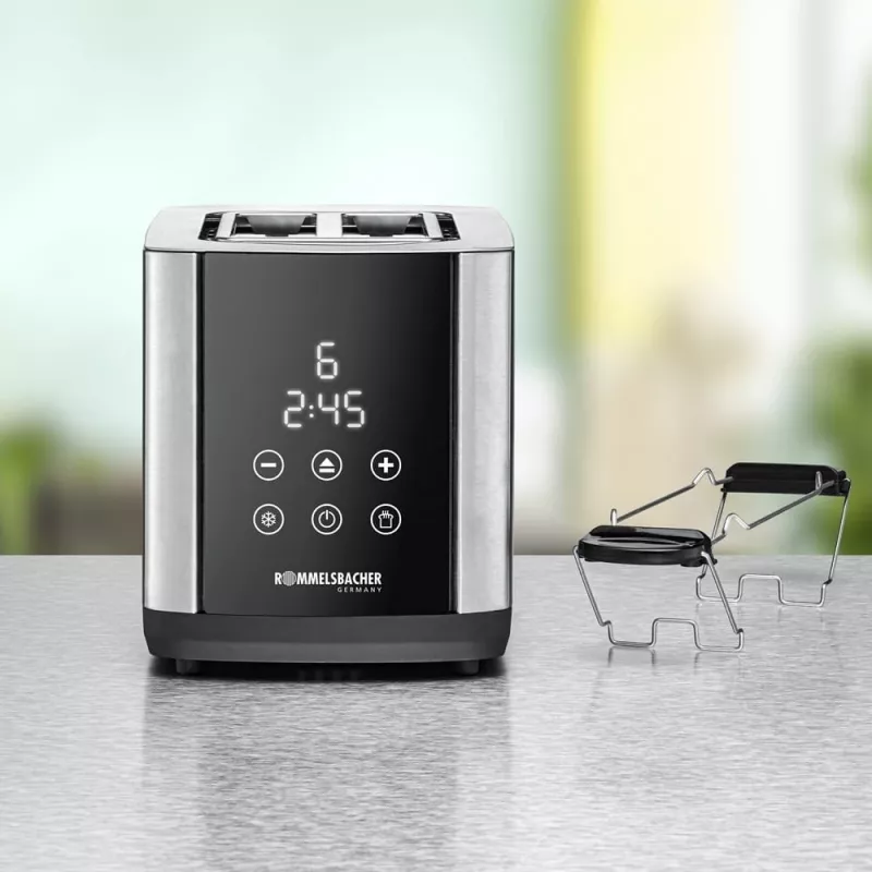 Skrudintuvas Rommelsbacher TO850 2 riekėms, 850 W, nerūdijantis plienas / juoda, XL lizdai