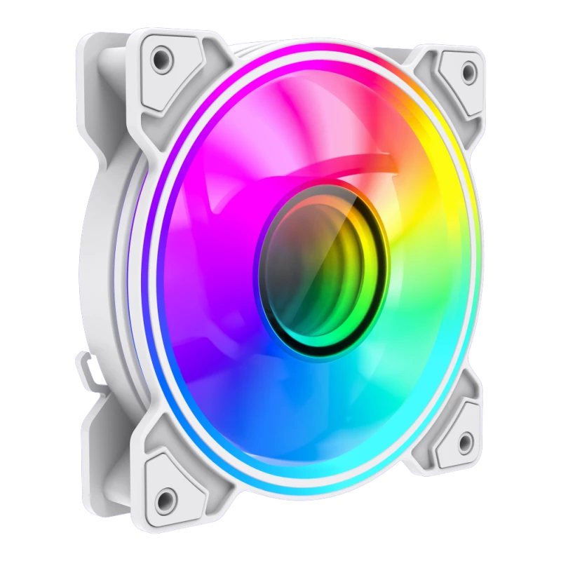 Gamemax | Korpuso ventiliatorius | DUAL RING INFINITY | Balta