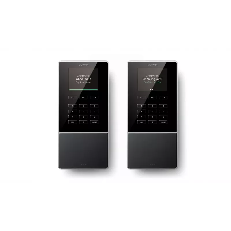 Darbo laiko apskaitos terminalas Safescan TM-616, juodas — 2,8 colio TFT, dviejų branduolių 1 GHz, lustinė kortelė, Ethernet LAN, tvirtinamas ant sienos