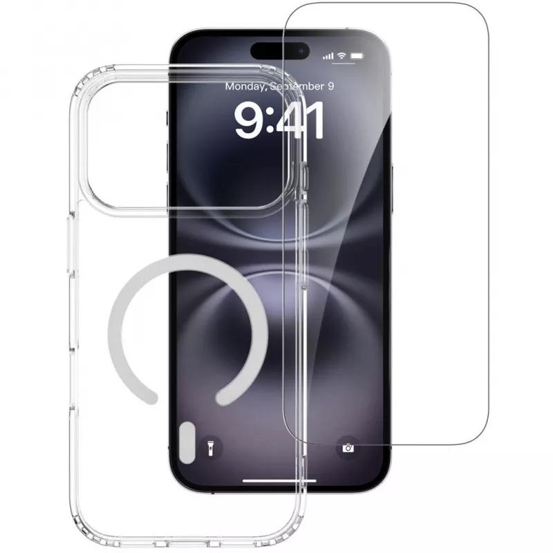„Border Case 4smarts“ dėklas, skirtas „iPhone 17 Pro Max“ (17,5 cm), skaidrus