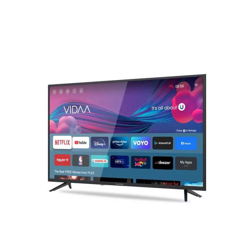 Televizorius Allview 43iPlay6000-F, 108 cm, Smart TV, FullHD, LED, E klasė, Juodas