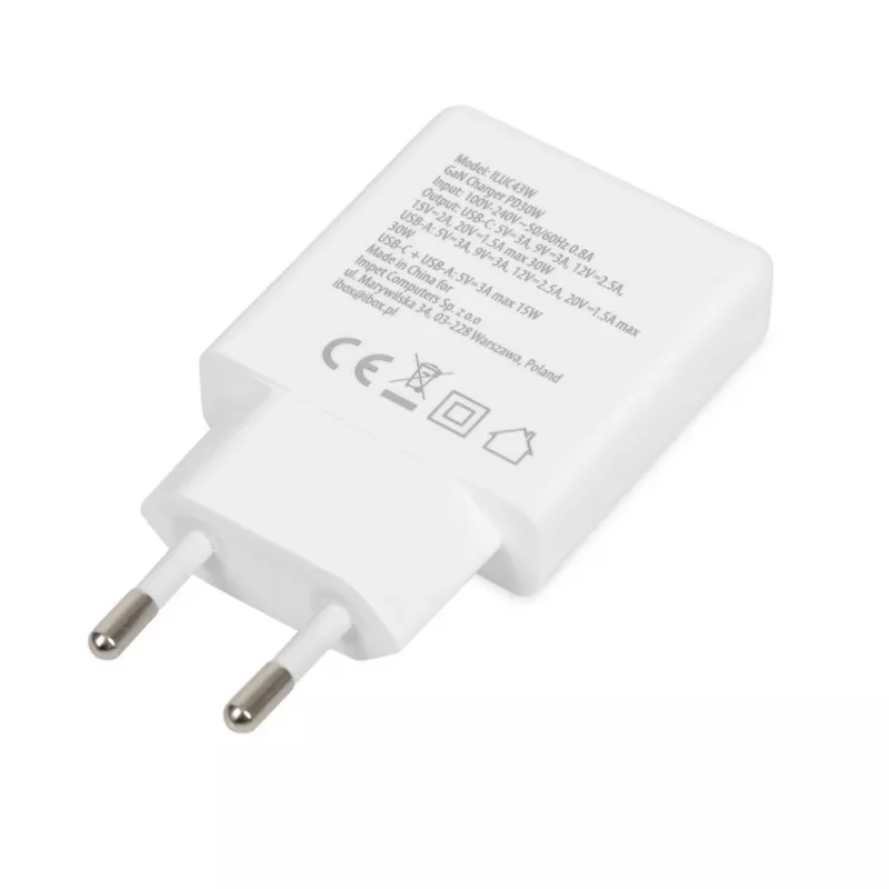 iBox ILUC43W mobiliojo įrenginio įkroviklis Universal White AC Indoor