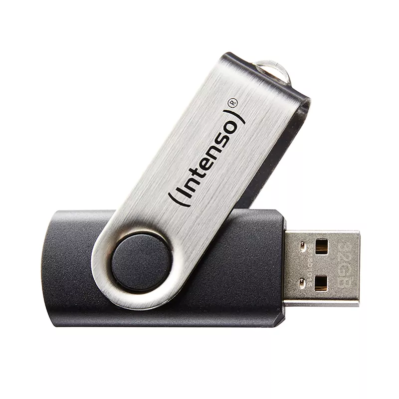 Intenso Basic Line USB atmintinė 32 GB USB Type-A 2.0 juoda sidabrinė