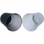 atliekų konteineris WEDO 65 254 apvalus metalinis sidabrinis