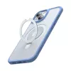 Torras Ostand Matte telefono dėklas, skirtas iPhone 15 (tamsiai mėlynas)