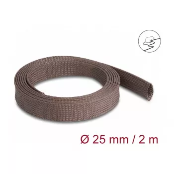 Kabelių apvalkalas DeLOCK 20901 rudas poliesteris 2,5 cm