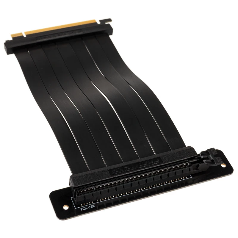 PHANTEKS PCIe x16 Riser Ribbon kabelis, 90 laipsnių, 22 cm - juodas