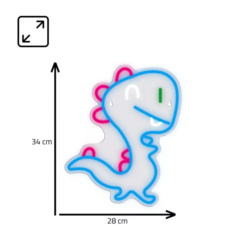 Dekoratyvinė neoninė šviesa MANTA SNL56MT Dinozauras — MANTA SNL56MT