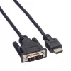 ROLINE Adapter kabelis HDMI to DVI-D (Single Link) - 1,5m - Juoda (11.04.5516)