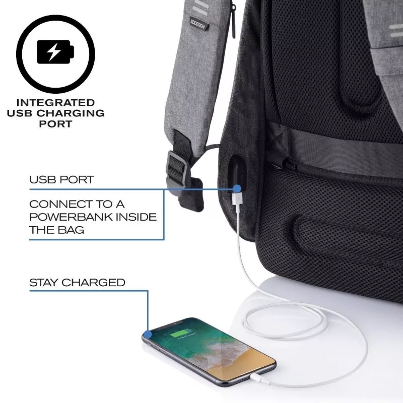 Kuprinė XD-Design Bobby Hero Small Juoda Pilka