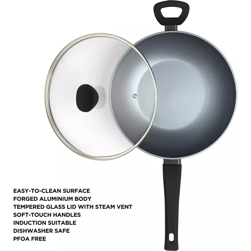 Wok Russell Hobbs RH01709EU 28 cm perlamutrinis, nelimpantis kepimo indas
